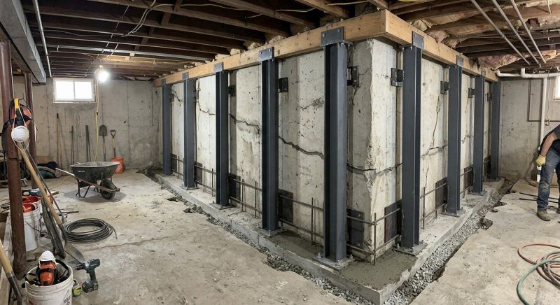 Basement Stabilization in East Hampton, CT