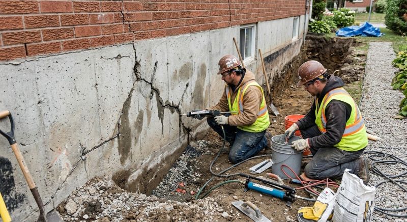 Cracked Foundation Repair in Andover, CT