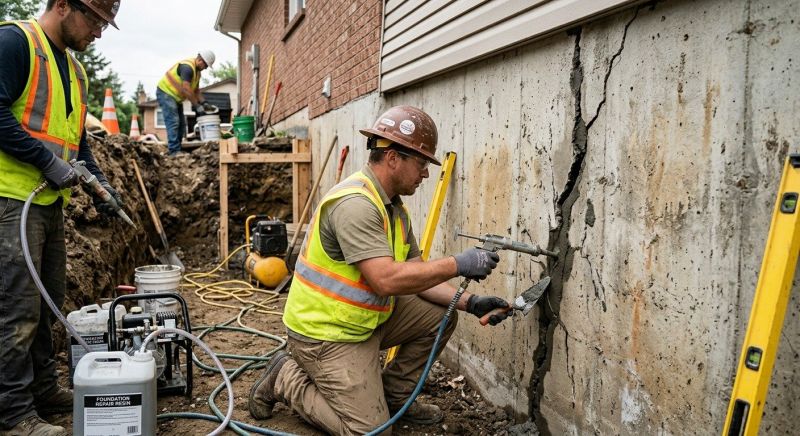 Cracked Foundation Repair in Colchester, CT