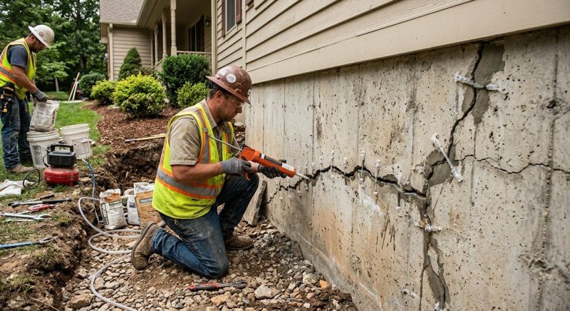 Cracked Foundation Repair in Middletown, CT