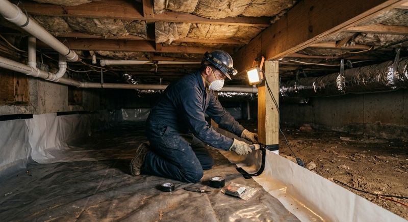 Crawl Space Leveling in East Hampton, CT