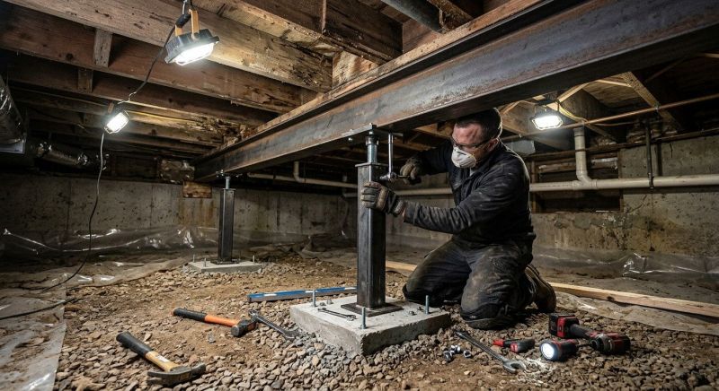Crawlspace Structural Repair in East Hampton, CT