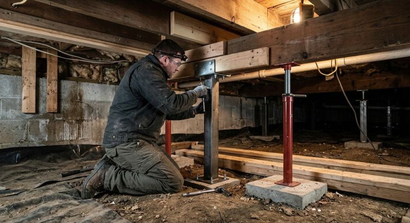 Crawlspace Structural Repair in East Hampton, CT