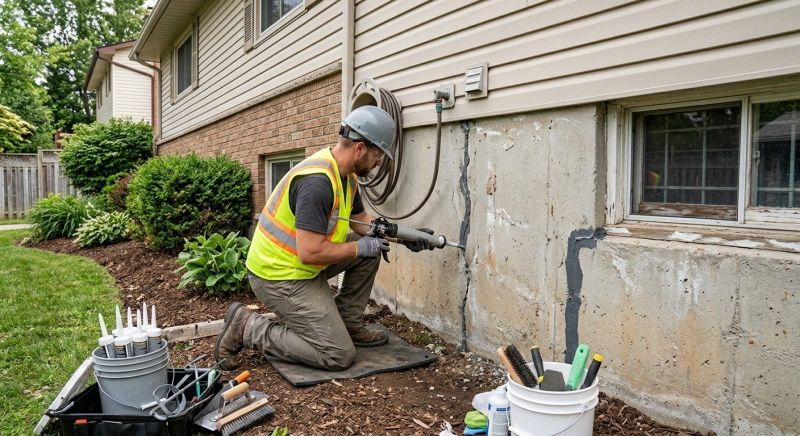 Foundation Crack Sealing in East Hampton, CT