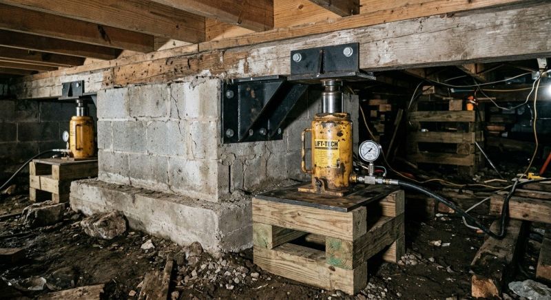 Foundation Jacking in North Branford, CT