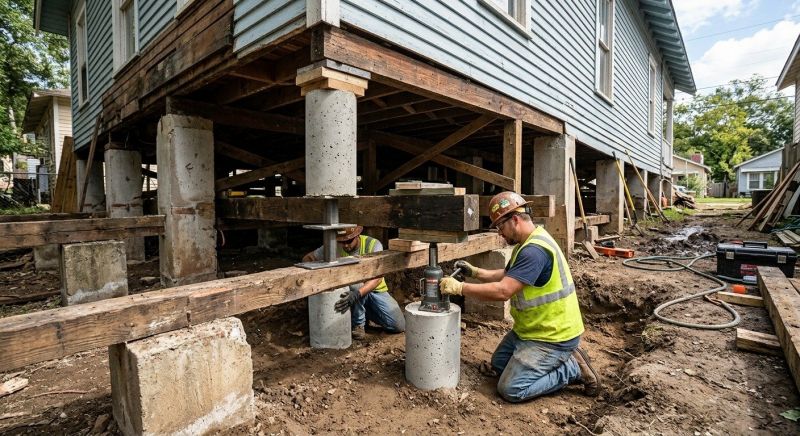 Foundation Pier Repair in East Hampton, CT