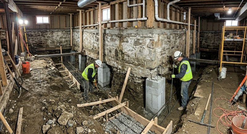 Foundation Underpinning in East Hampton, CT