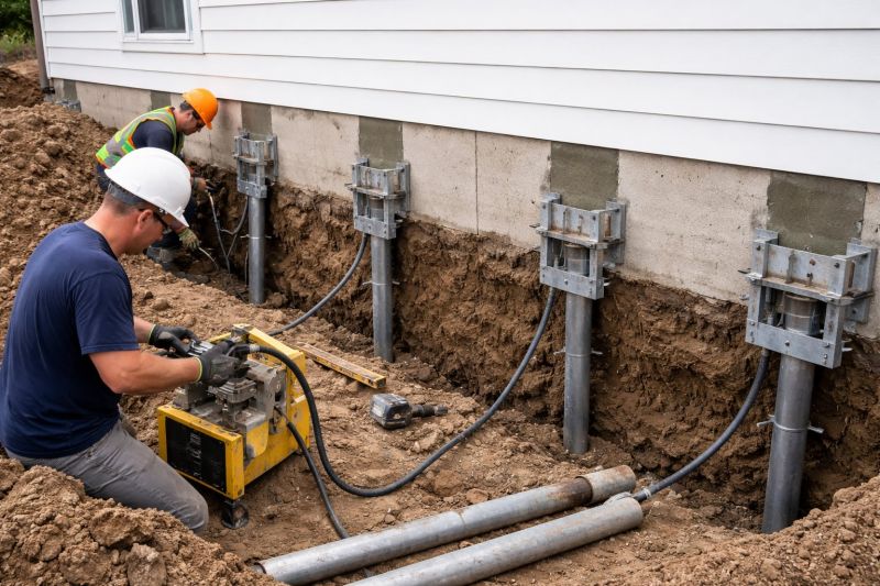 Helical Piers Installation in East Hampton, CT