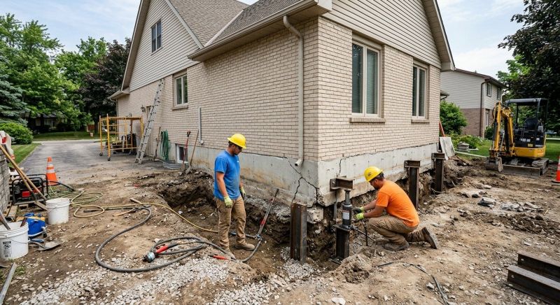 Helical Pile Installation in East Hampton, CT