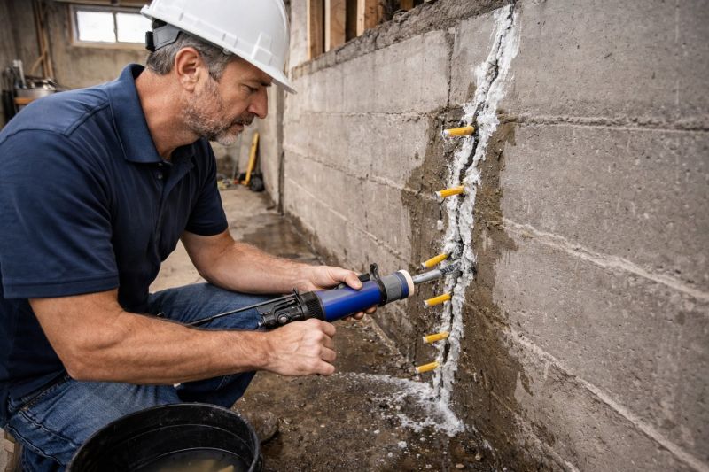 Leaking Foundation Repair in East Hampton, CT