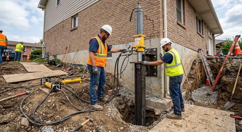 Settling Foundation Service in Storrs Mansfield, CT