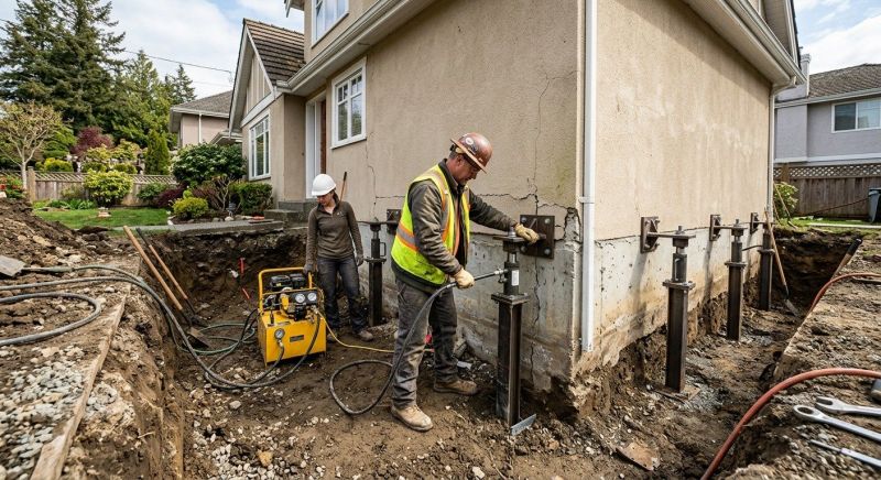 Sinking Foundation Repair in Coventry, CT