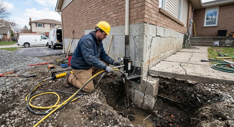 Sinking Foundation Repair in Norwich, CT